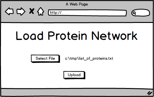 24 Figura 11: Nova tela de consulta ao banco de dados STRING. Fonte: autor. Figura 12: Nova tela de seleção de proteínas. Fonte: autor. Para a seleção de proteínas não existirá mais uma tela específica.