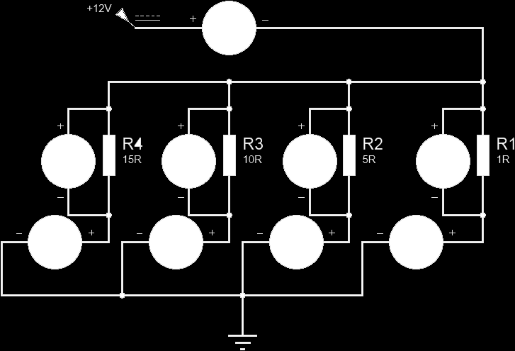 Divisor de corrente Podemos obter a corrente em um dos resistores do circuito aplicando a fórmula matemática da queda de tensão no resistor: Onde: U t = tensão aplicada no circuito; R x = valor da