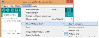 No tópico seguinte, ensinaremos como preparar o ambiente de desenvolvimento para a placa Intel Galileo Gen2. 3. Configurando o ambiente de programação Após instalar a IDE Arduino 1.6.