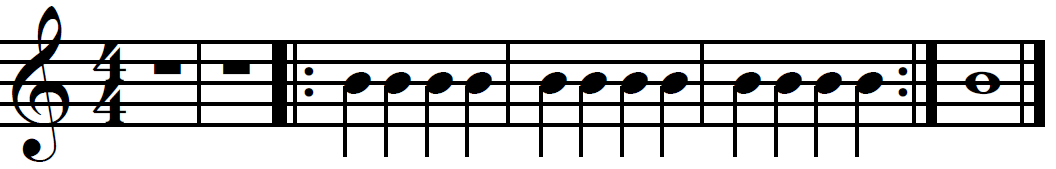 9) Legenda 1 - Tocar as figuras no gráfico fazendo a contagem dos tempos 2 - Comparar as notas no gráfico e no pentagrama 10) A Cordas primas soltas (1ª)