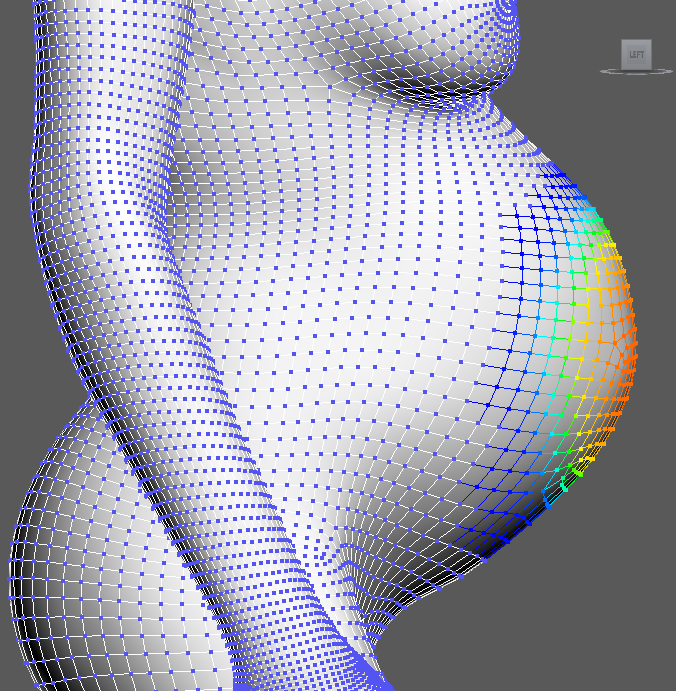 Para o aumento da área abdominal, foi utilizada a ferramenta SoftSelection, conforme mostrada na Figura 41.