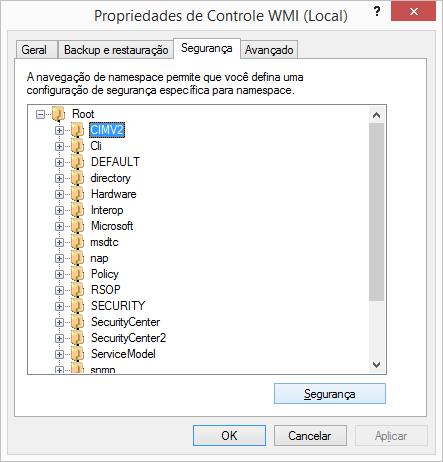 Configurando as permissões no WMI Logado como administrador, no prompt de comando digite: wmimgmt.