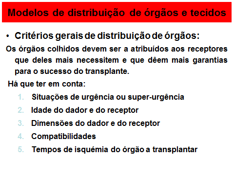 Transplantação de órgãos Comissão