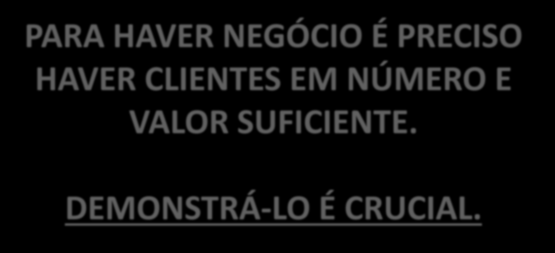 3ª NOTA FUNDAMENTAL: PARA HAVER NEGÓCIO É PRECISO HAVER