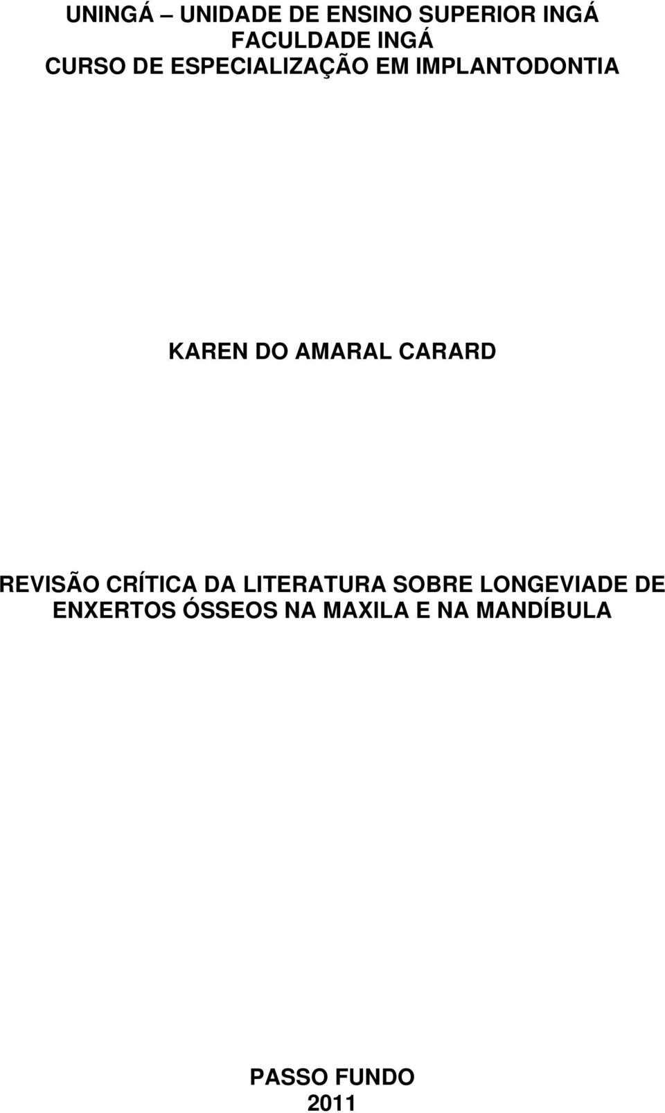 AMARAL CARARD REVISÃO CRÍTICA DA LITERATURA SOBRE