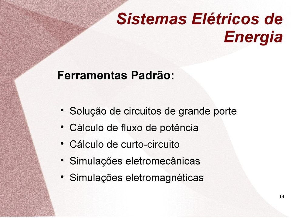 fluxo de potência Cálculo de curto-circuito