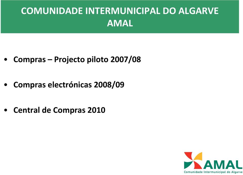 Compras Projecto piloto 2007/08