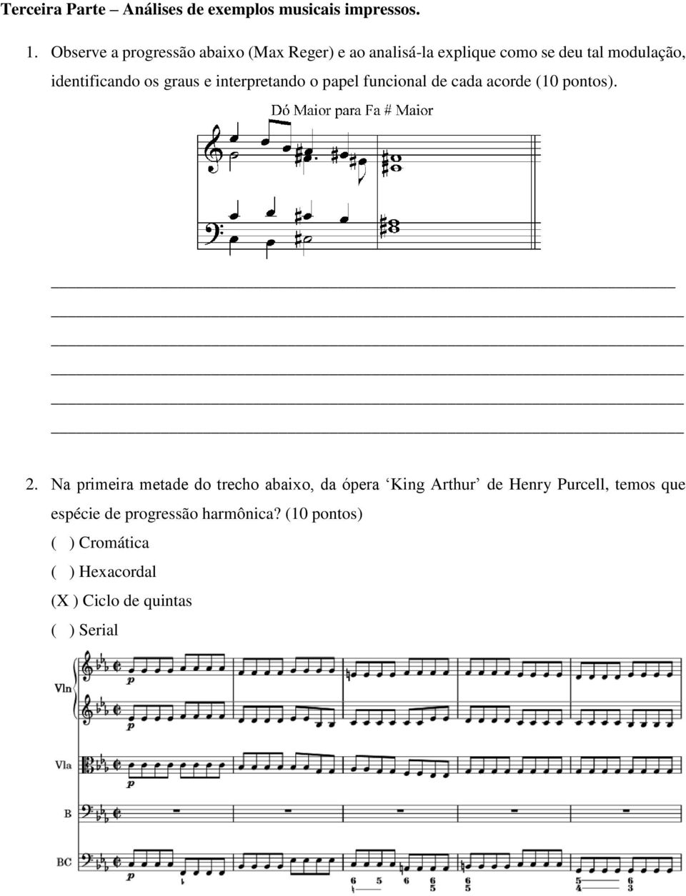 os graus e interpretando o papel funcional de cada acorde (10 pontos). 2.