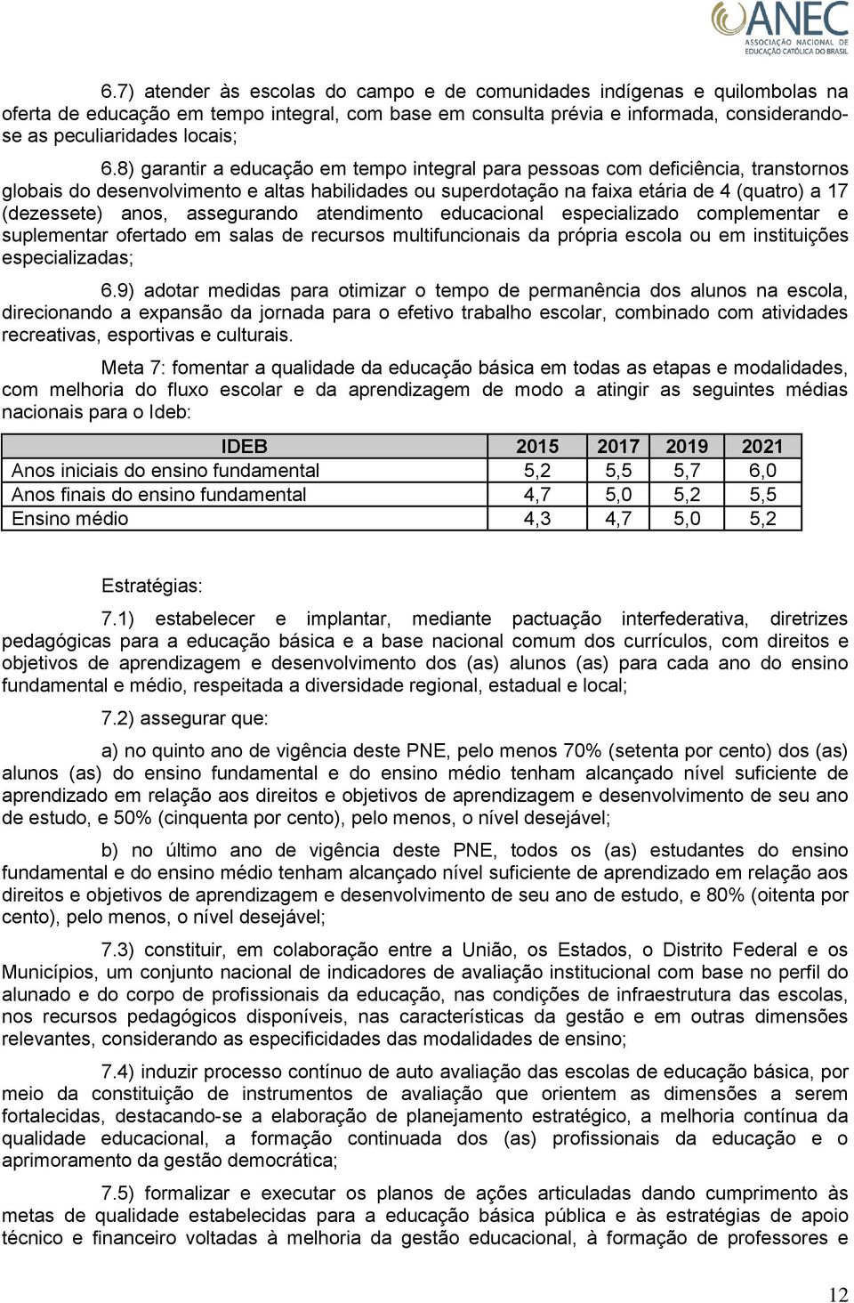 assegurando atendimento educacional especializado complementar e suplementar ofertado em salas de recursos multifuncionais da própria escola ou em instituições especializadas; 6.