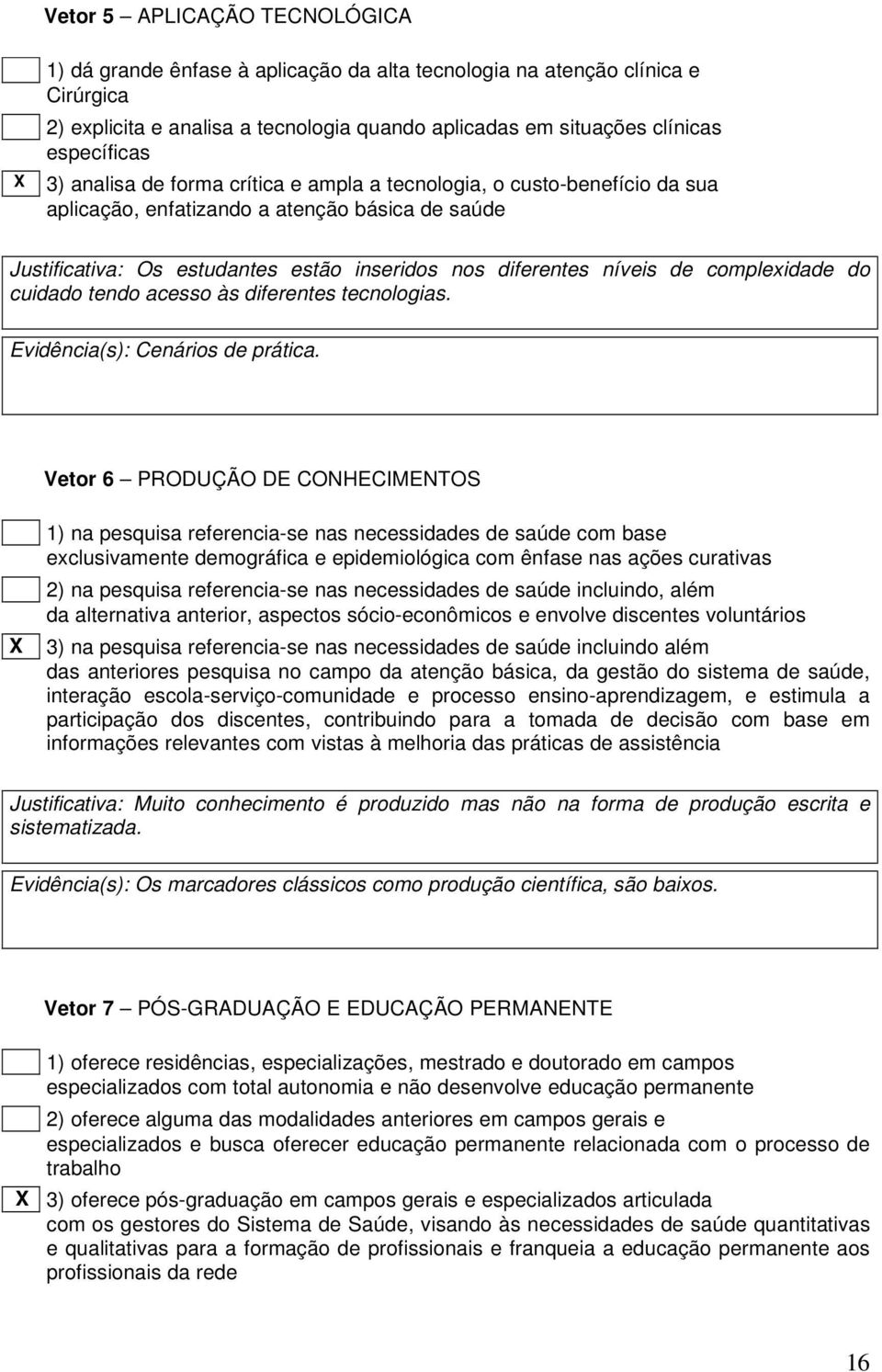 complexidade do cuidado tendo acesso às diferentes tecnologias. Evidência(s): Cenários de prática.