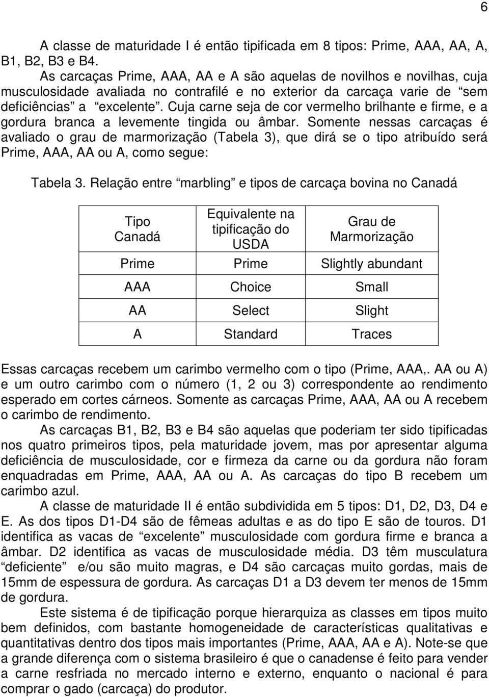 Cuja carne seja de cor vermelho brilhante e firme, e a gordura branca a levemente tingida ou âmbar.