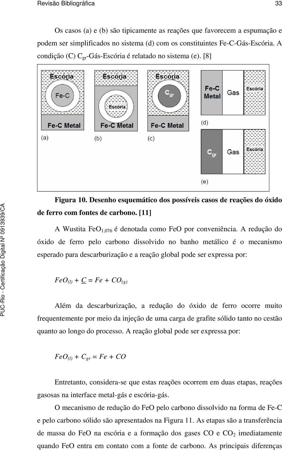 [11] A Wustita FeO 1,076 é denotada como FeO por conveniência.