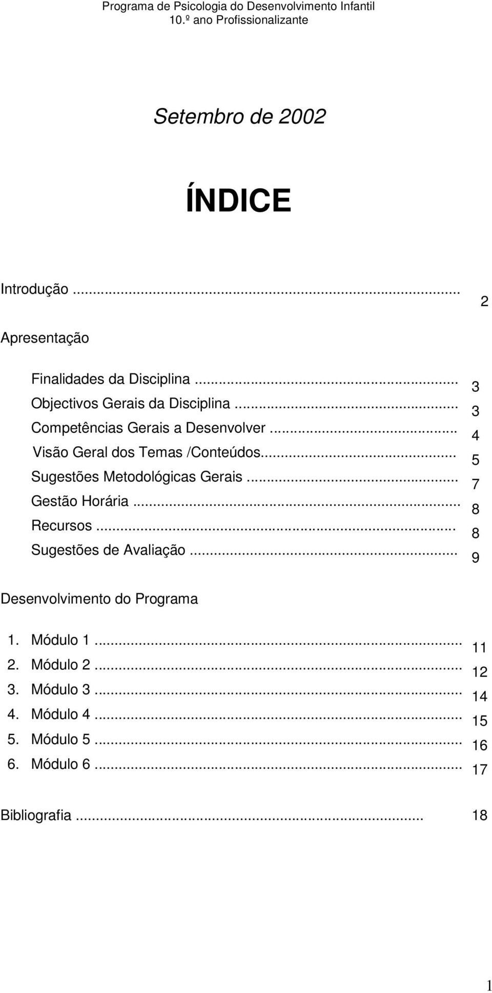 .. Visão Geral dos Temas /Conteúdos... Sugestões Metodológicas Gerais... Gestão Horária... Recursos... Sugestões de Avaliação.