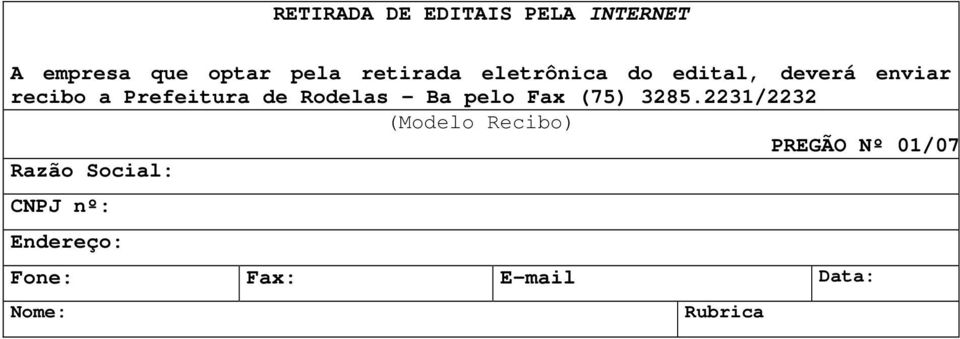 - Ba pelo Fax (75) 3285.