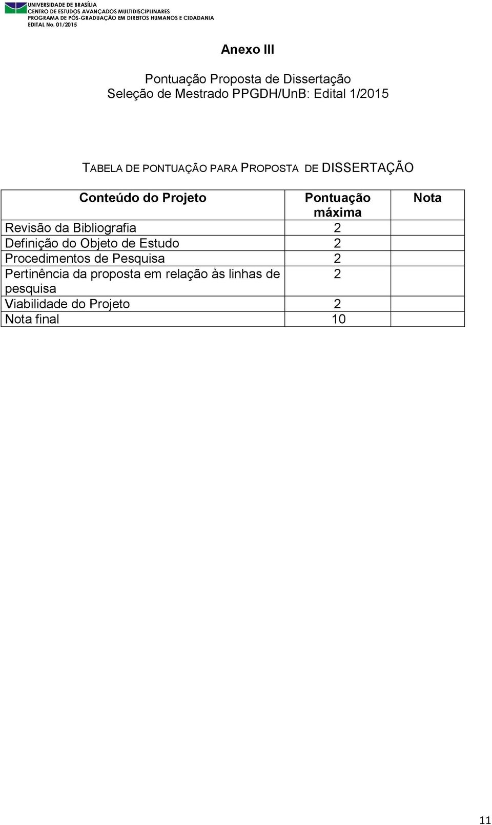 Revisão da Bibliografia 2 Definição do Objeto de Estudo 2 Procedimentos de Pesquisa 2