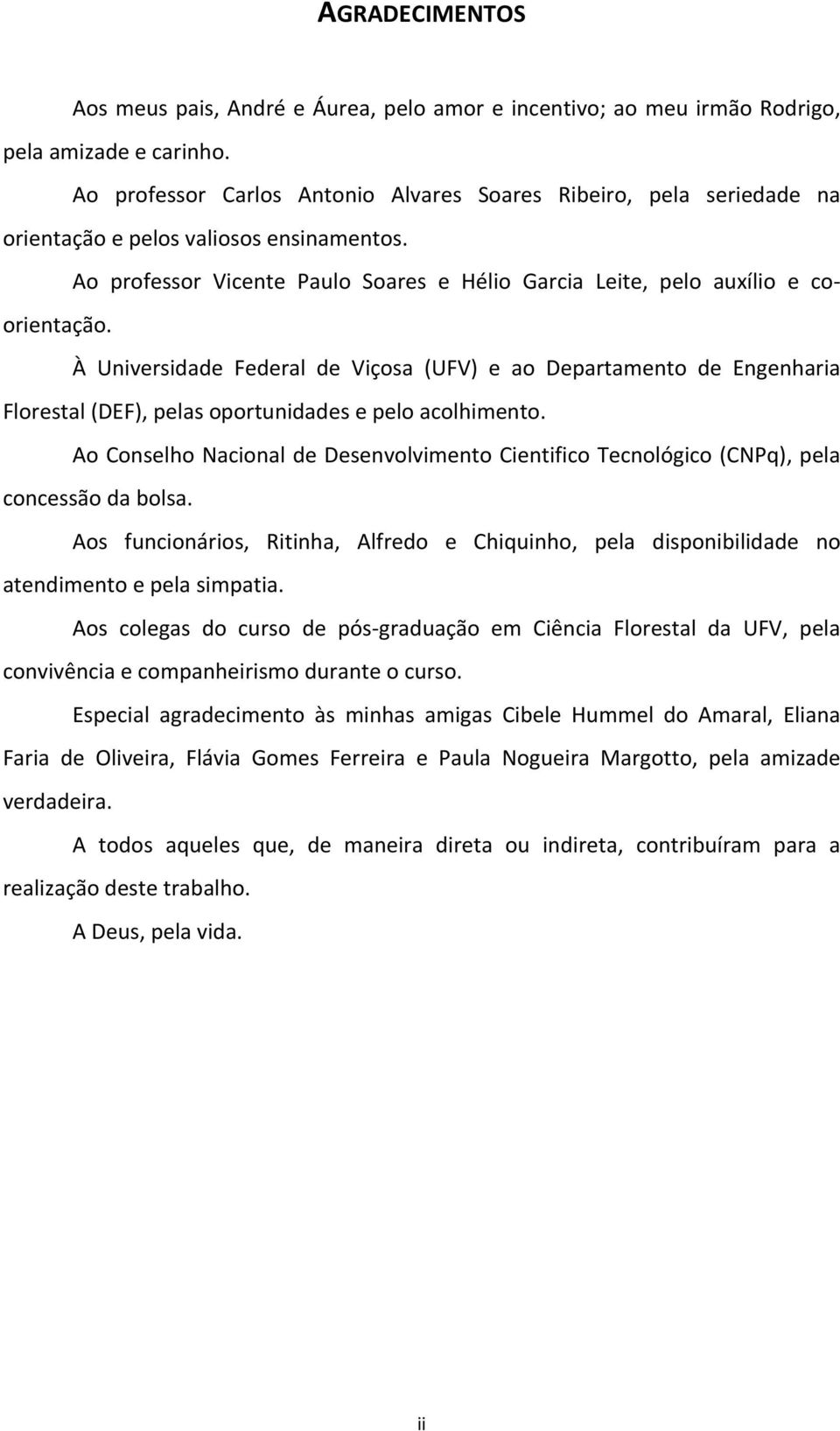 À Universidade Federal de Viçosa (UFV) e ao Departamento de Engenharia Florestal (DEF), pelas oportunidades e pelo acolhimento.