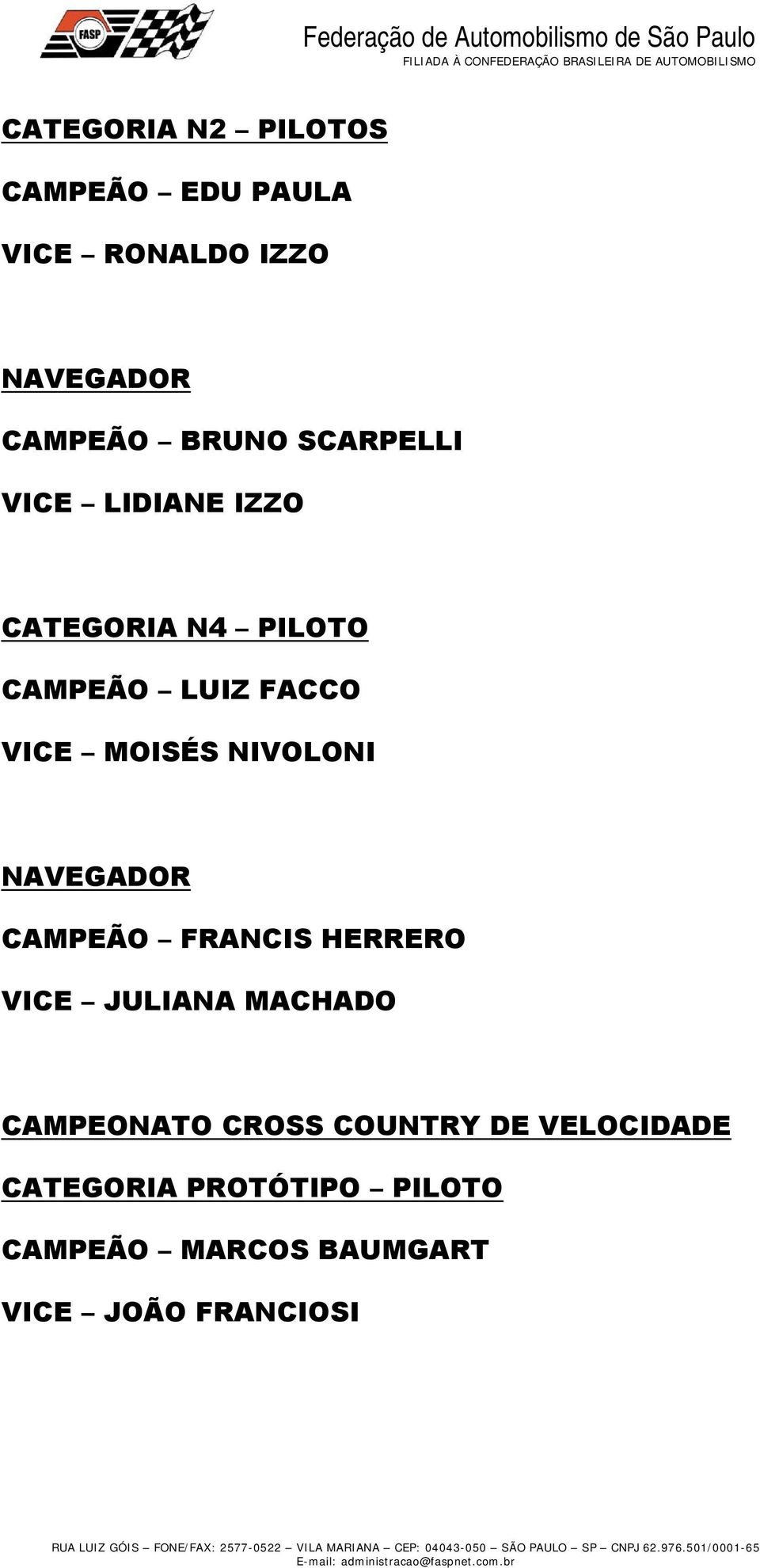 NIVOLONI CAMPEÃO FRANCIS HERRERO VICE JULIANA MACHADO CAMPEONATO CROSS COUNTRY