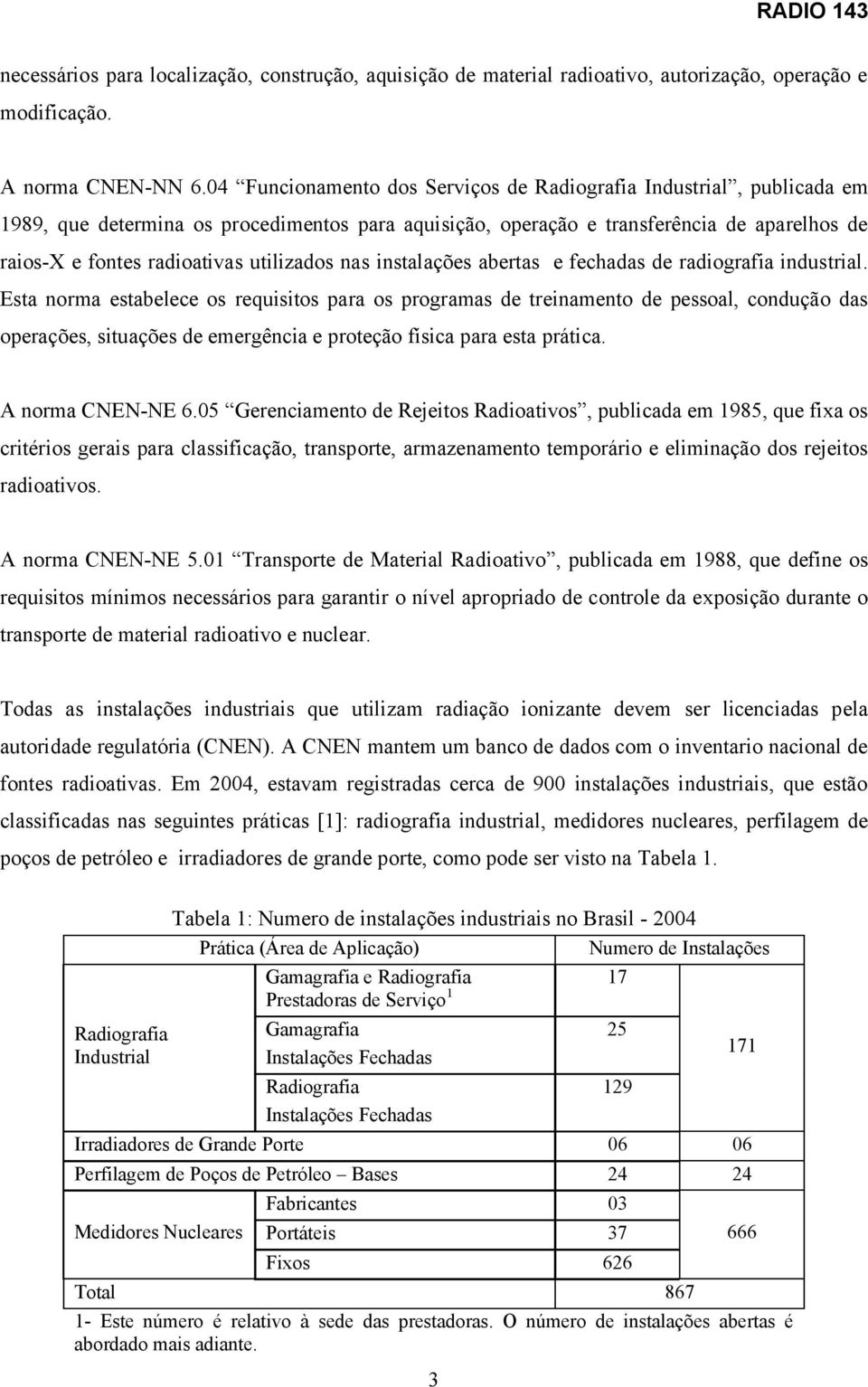 utilizados nas instalações abertas e fechadas de radiografia industrial.