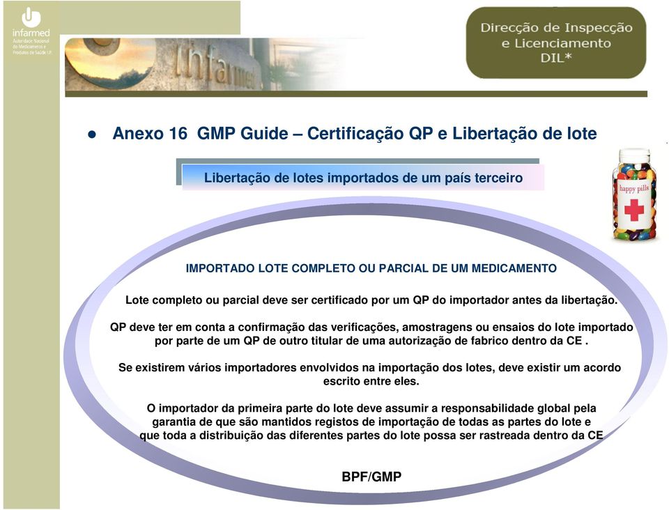 QP deve ter em conta a confirmação das verificações, amostragens ou ensaios do lote importado por parte de um QP de outro titular de uma autorização de fabrico dentro da CE.