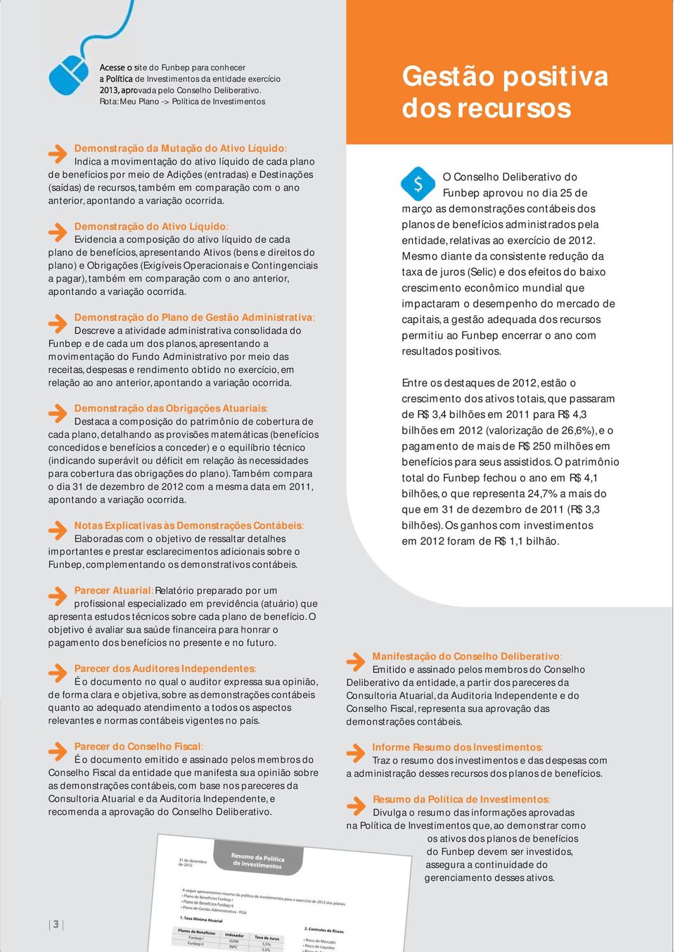 (saídas) de recursos, também em comparação com o ano anterior, apontando a variação ocorrida.