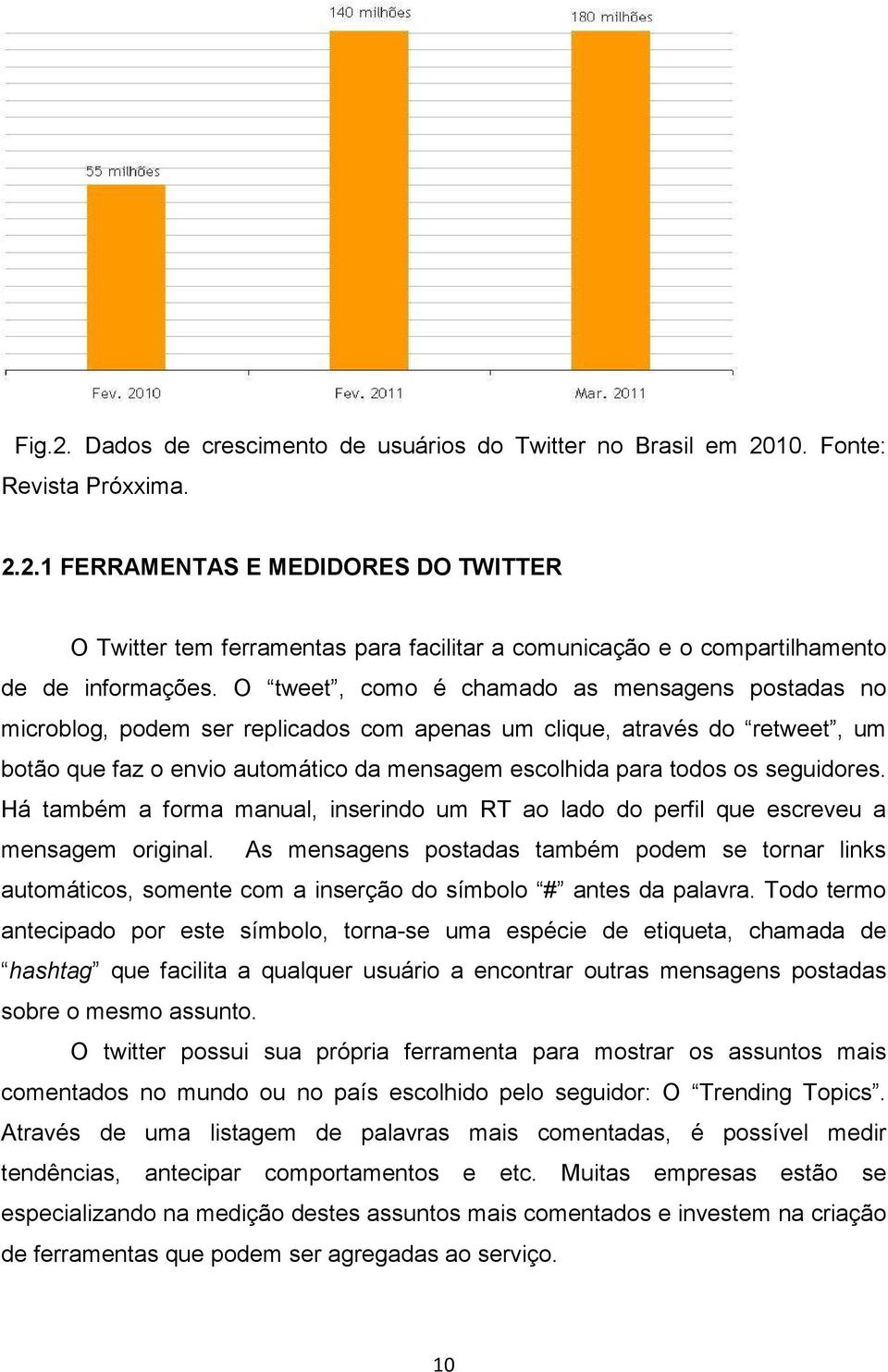 seguidores. Há também a forma manual, inserindo um RT ao lado do perfil que escreveu a mensagem original.