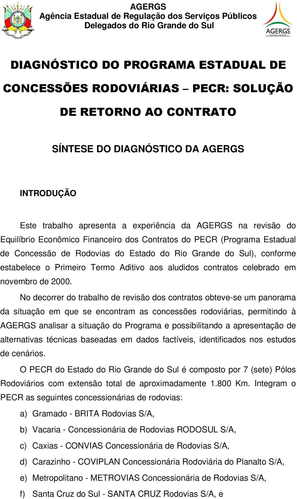 contratos celebrado em novembro de 2000.