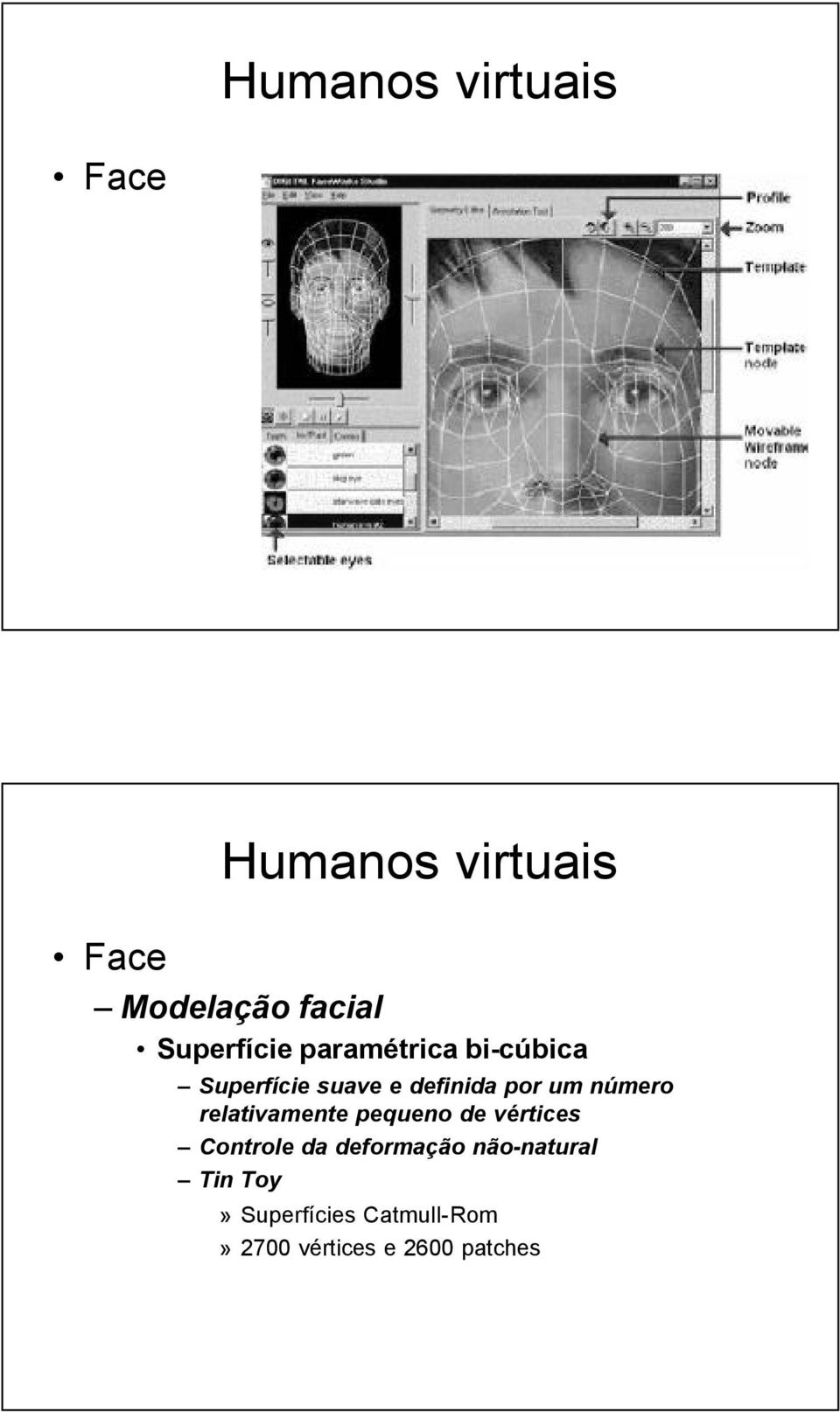 pequeno de vértices Controle da deformação não-natural