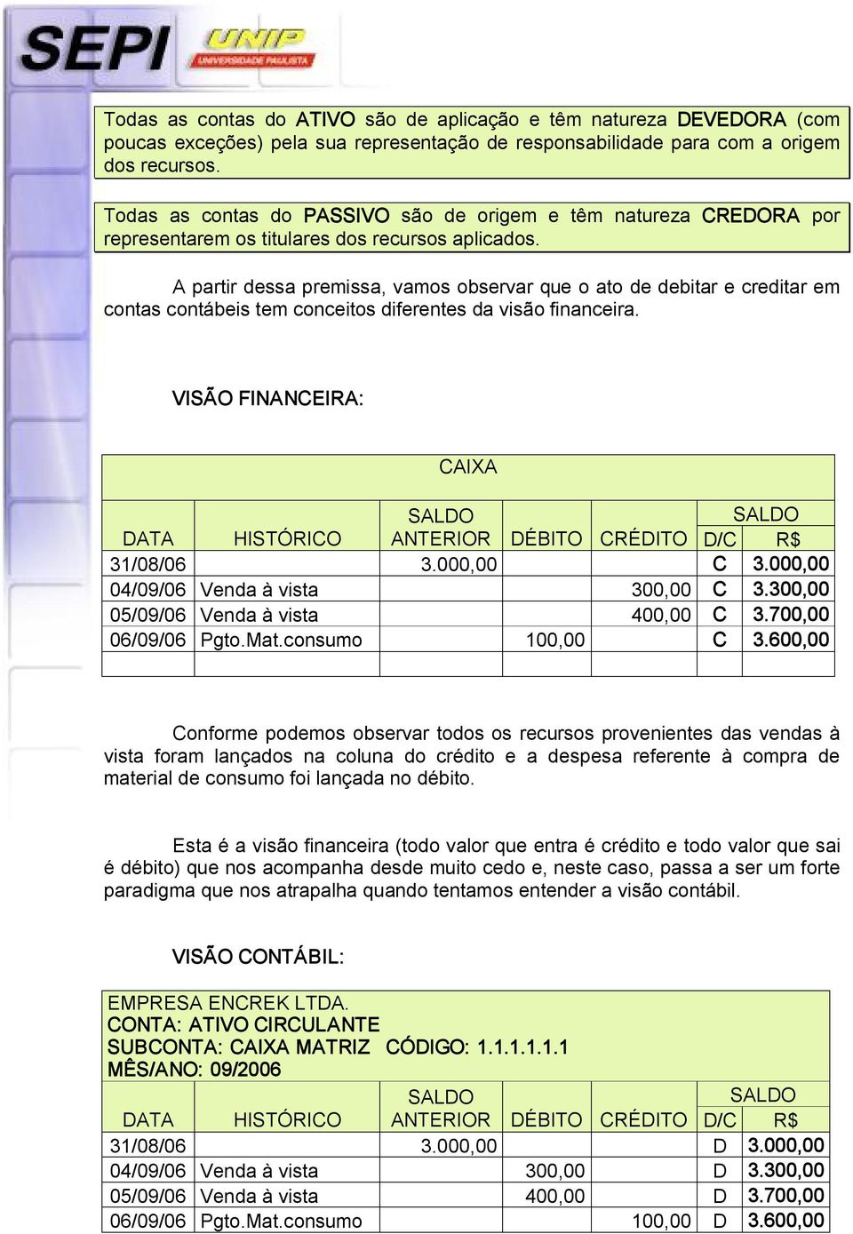 A partir dessa premissa, vamos observar que o ato de debitar e creditar em contas contábeis tem conceitos diferentes da visão financeira.