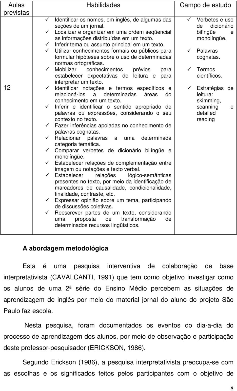 Mobilizar conhecimentos prévios para estabelecer expectativas de leitura e para interpretar um texto.