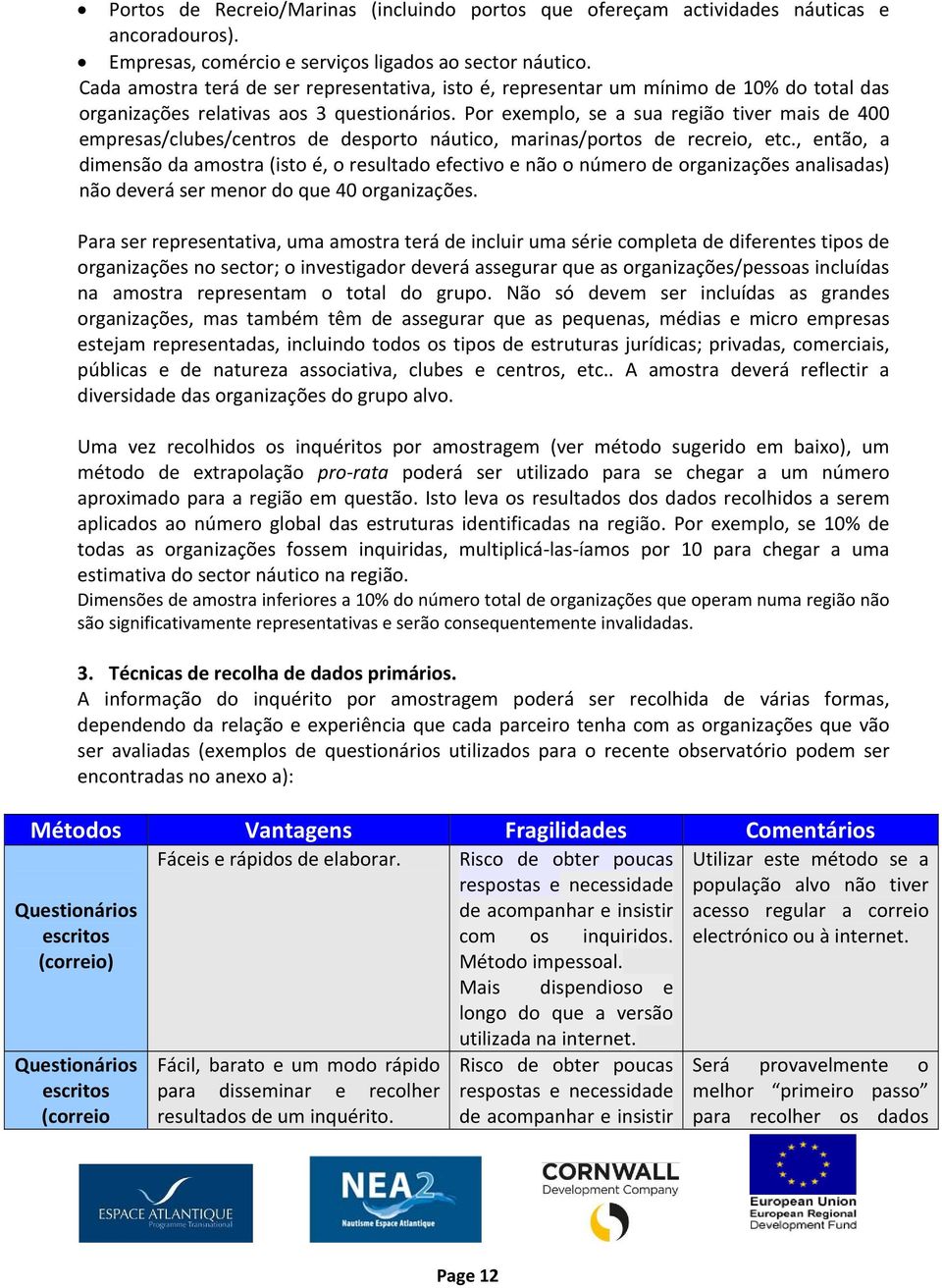 Por exemplo, se a sua região tiver mais de 400 empresas/clubes/centros de desporto náutico, marinas/portos de recreio, etc.