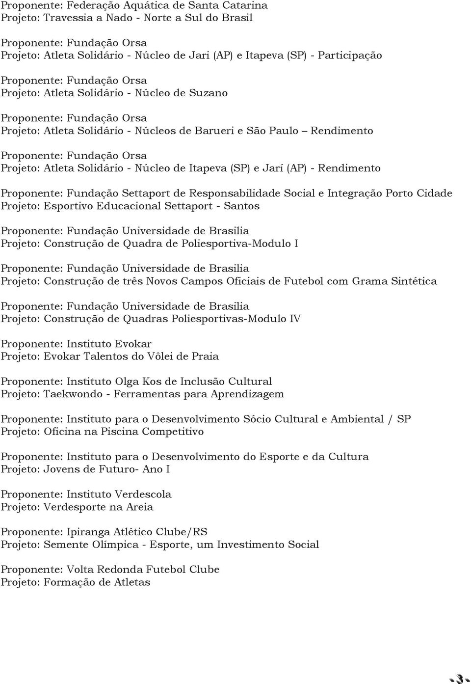 Settaport de Responsabilidade Social e Integração Porto Cidade Projeto: Esportivo Educacional Settaport - Santos Proponente: Fundação Universidade de Brasilia Projeto: Construção de Quadra de