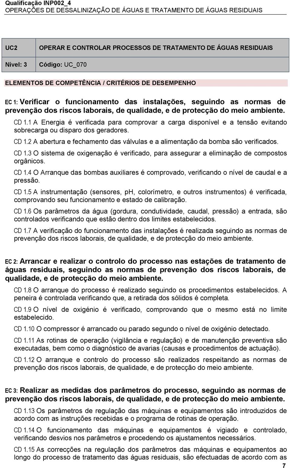 1 A Energia é verificada para comprovar a carga disponível e a tensão evitando sobrecarga ou disparo dos geradores. CD 1.