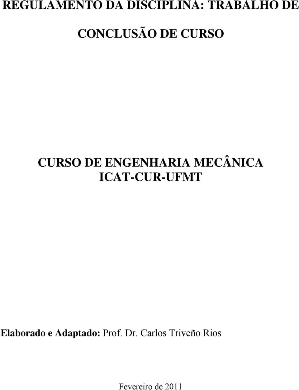 MECÂNICA ICAT-CUR-UFMT Elaborado e