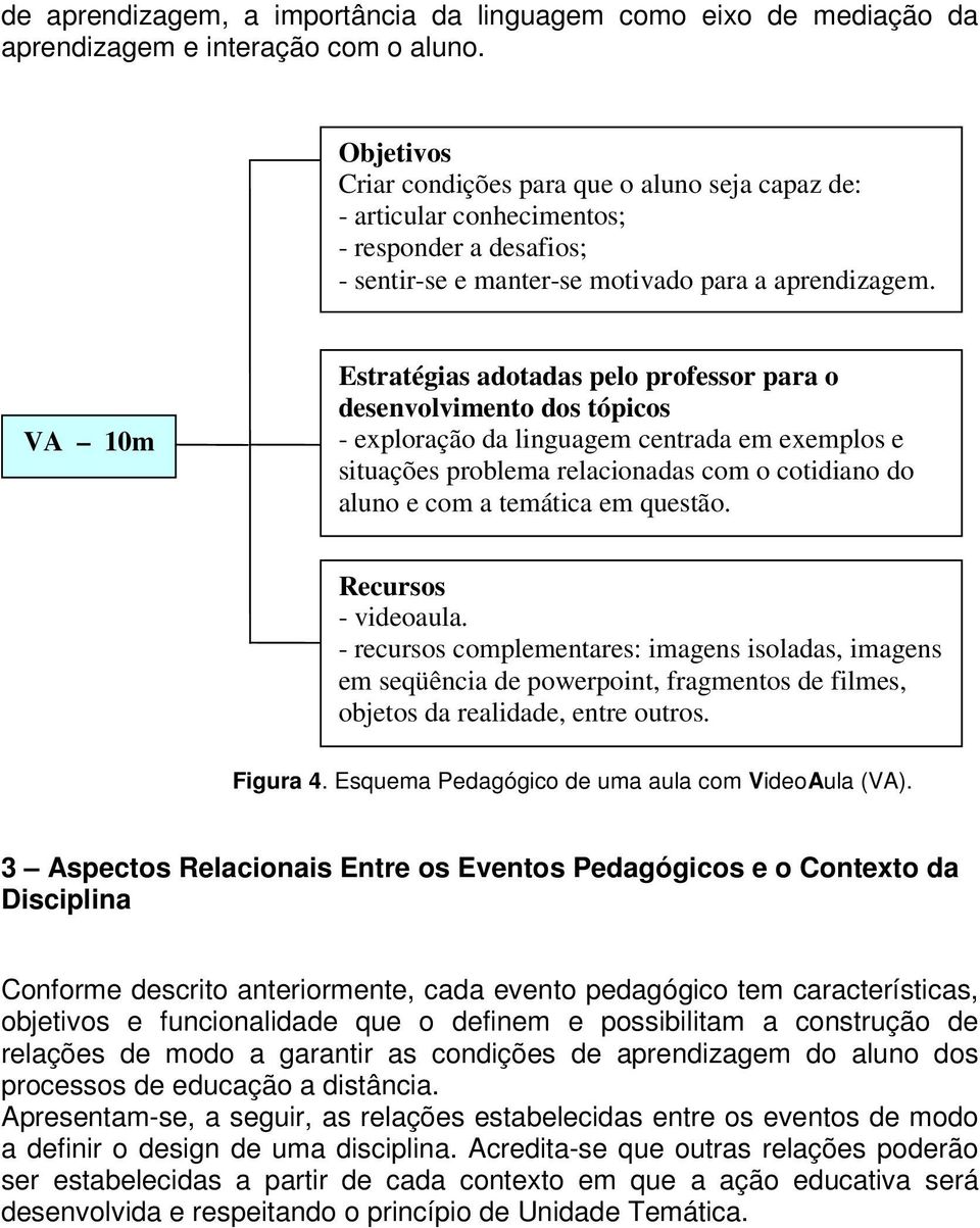 V 10m Estratégias adotadas pelo professor para o desenvolvimento dos tópicos - exploração da linguagem centrada em exemplos e situações problema relacionadas com o cotidiano do aluno e com a temática