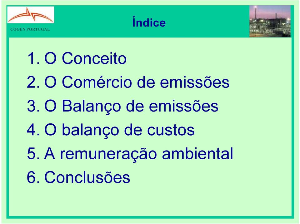 O Balanço de emissões 4.