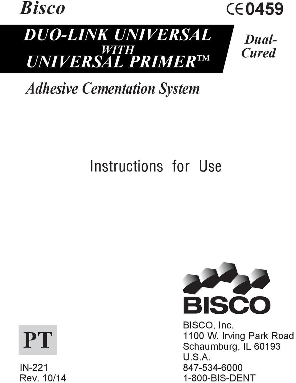 PT IN-221 Rev. 10/14 BISO, Inc. 1100 W.