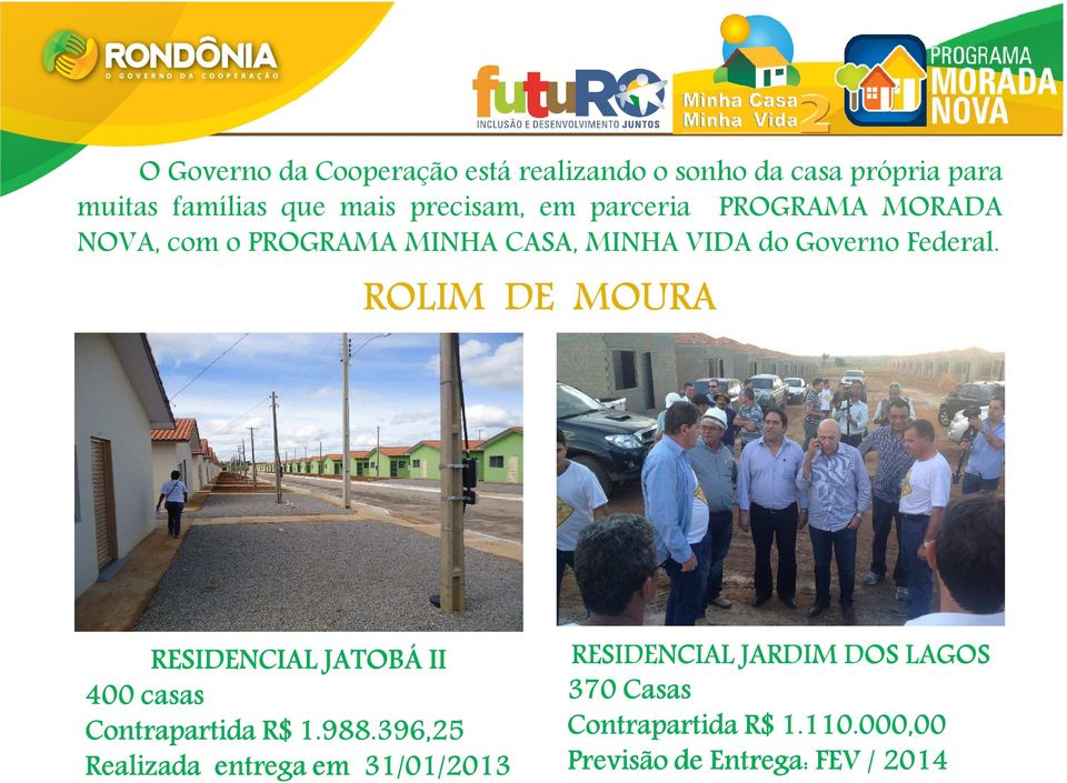 ROLIM DE MOURA RESIDENCIAL JATOBÁ II 400 casas Contrapartida R$ 1.988 988.
