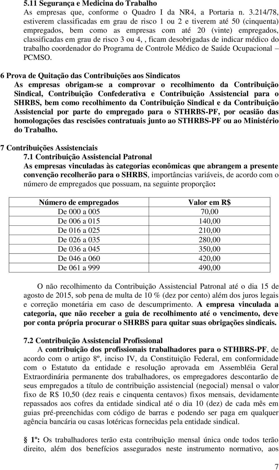 desobrigadas de indicar médico do trabalho coordenador do Programa de Controle Médico de Saúde Ocupacional PCMSO.