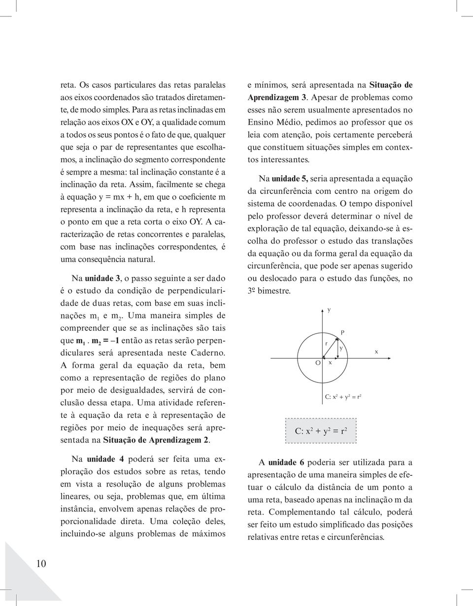 correspondente é sempre a mesma: tal inclinação constante é a inclinação da reta.