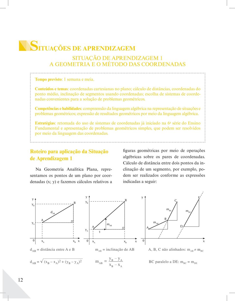 para a solução de problemas geométricos.