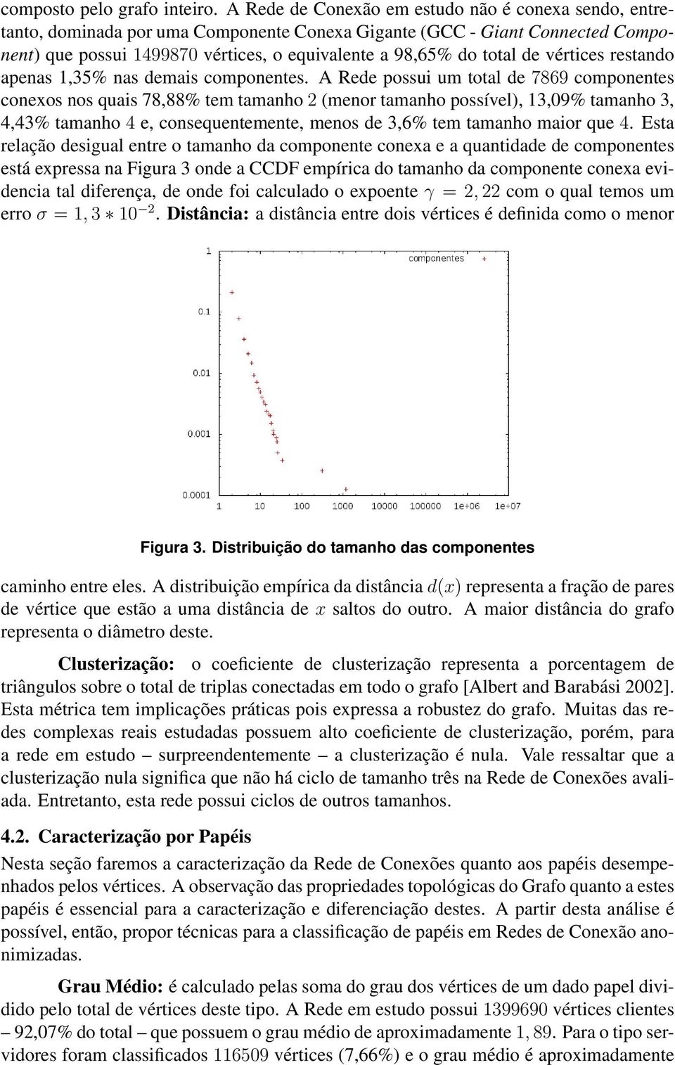 de vértices restando apenas 1,35% nas demais componentes.