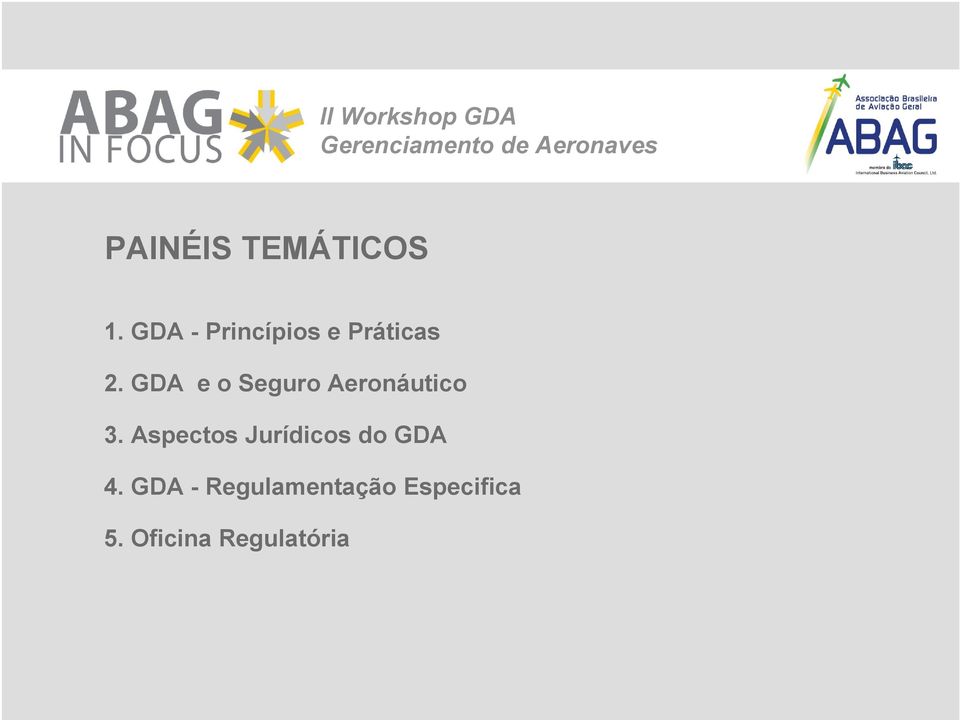 GDA e o Seguro Aeronáutico 3.