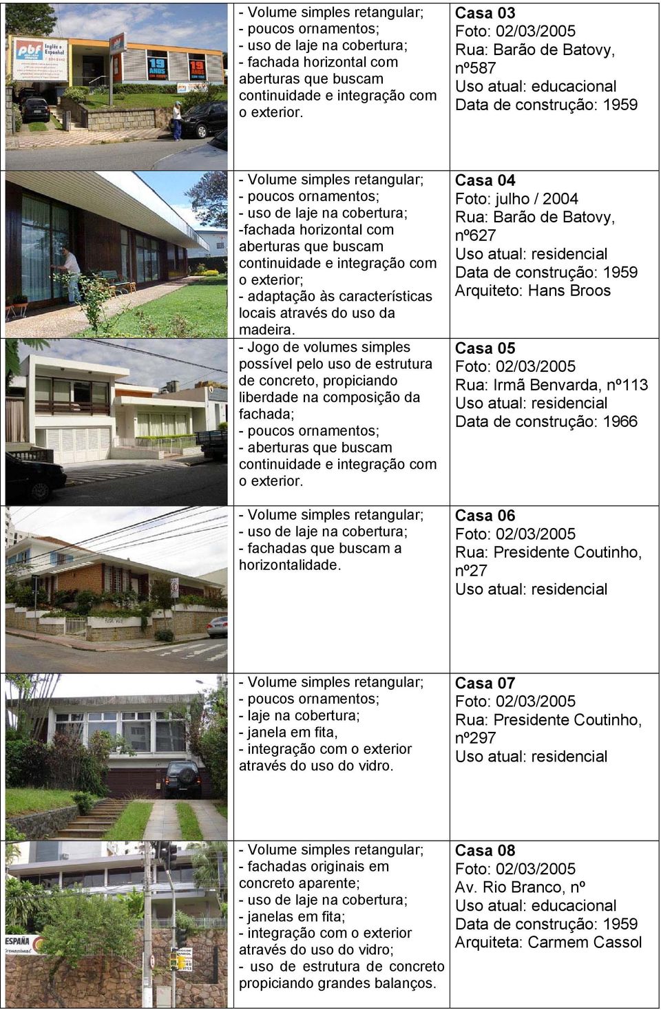 e integração com o exterior; - adaptação às características locais através do uso da madeira.