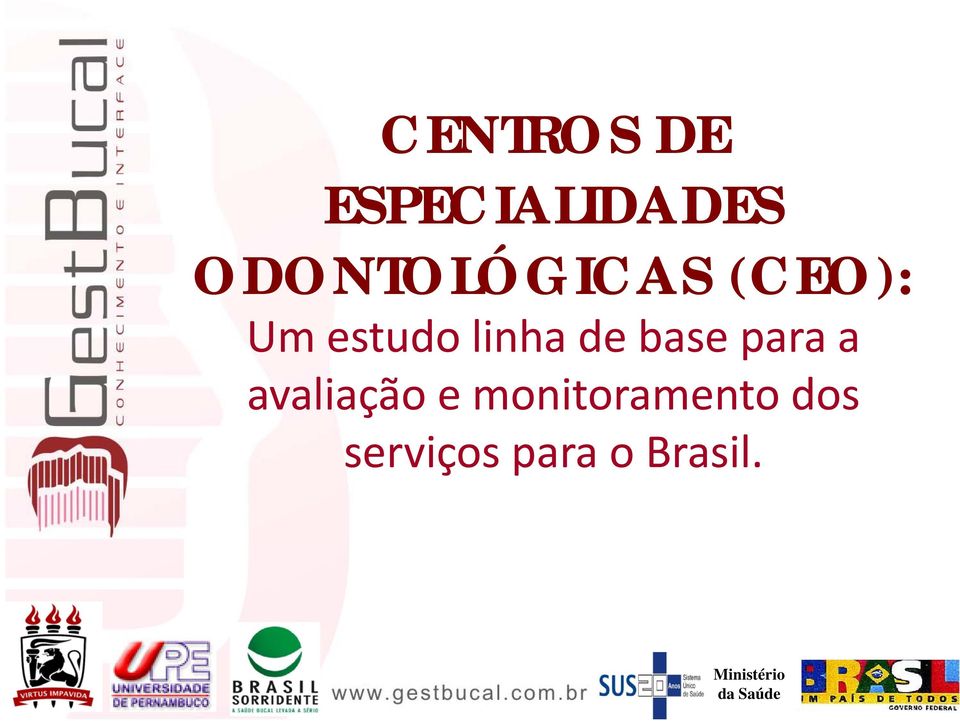 linha de base para a avaliação e