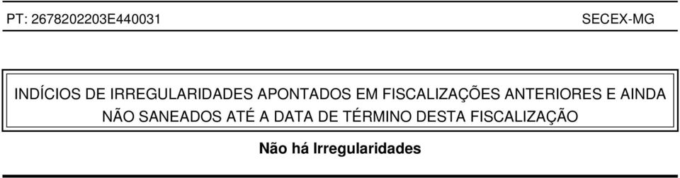 NÃO SANEADOS ATÉ A DATA DE TÉRMINO