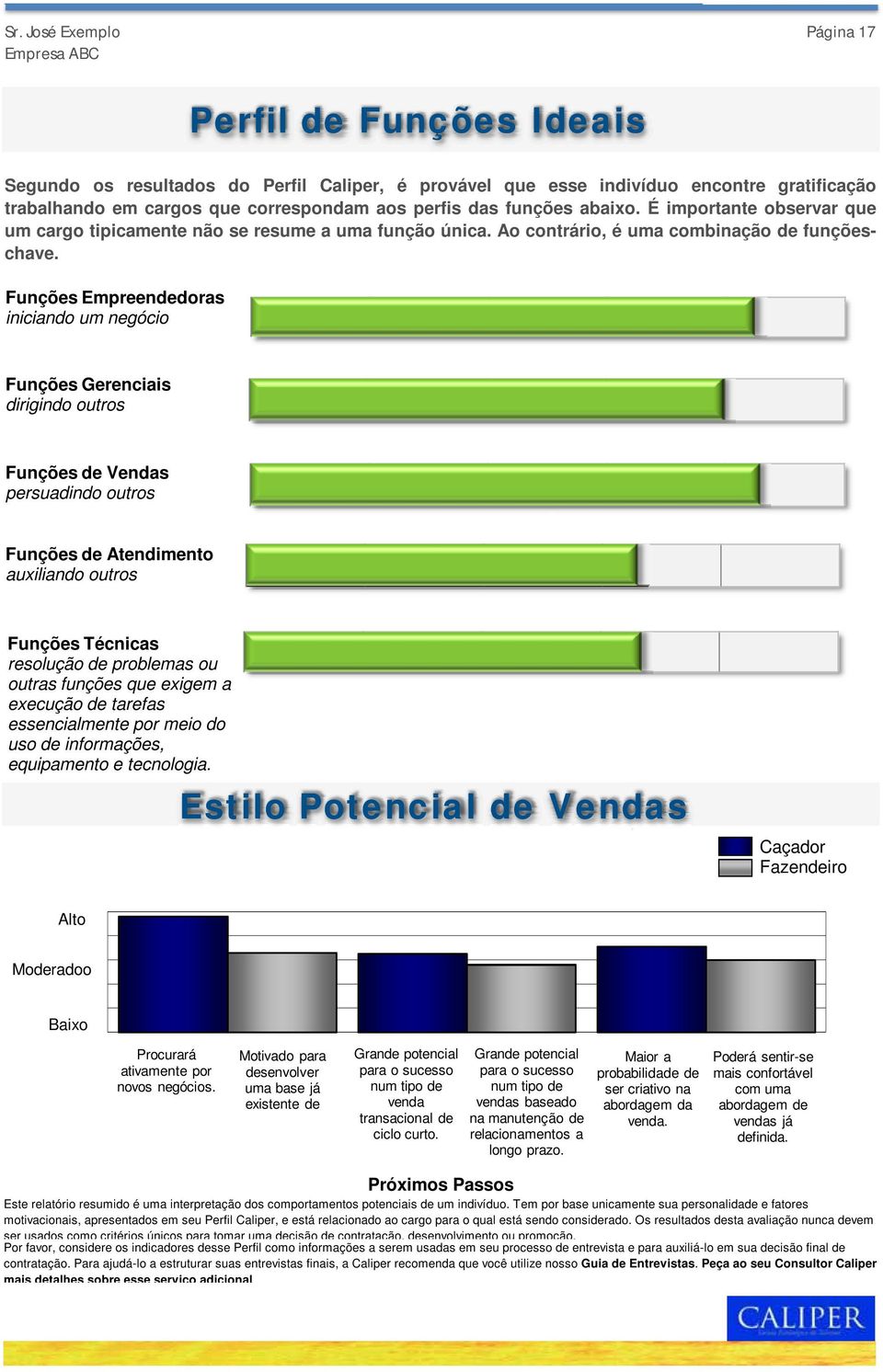 Funções Empreendedoras iniciando um negócio Funções Gerenciais dirigindo outros Funções de Vendas persuadindo outros Funções de Atendimento auxiliando outros Funções Técnicas resolução de problemas