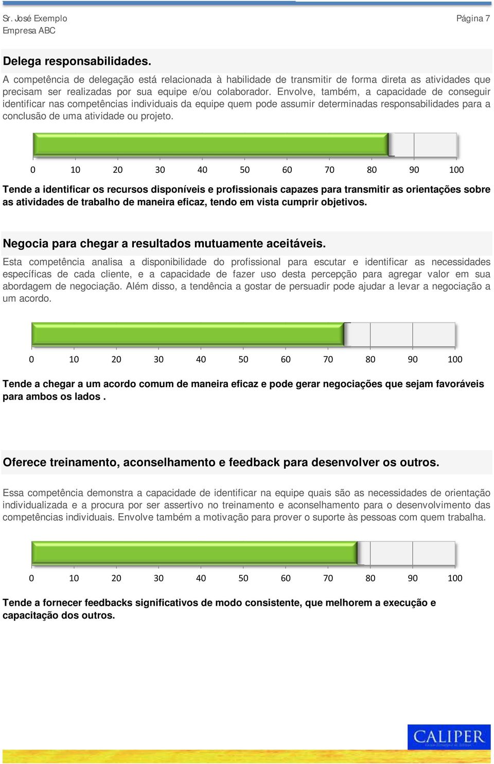 Tende a identificar os recursos disponíveis e profissionais capazes para transmitir as orientações sobre as atividades de trabalho de maneira eficaz, tendo em vista cumprir objetivos.