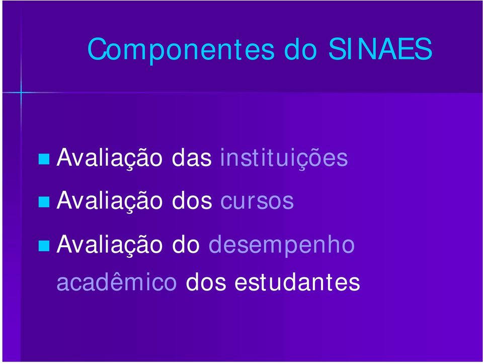 Avaliação dos cursos