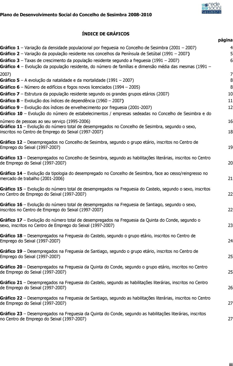 mesmas (1991 2007) 7 Gráfico 5 A evolução da natalidade e da mortalidade (1991 2007) 8 Gráfico 6 Número de edifícios e fogos novos licenciados (1994 2005) 8 Gráfico 7 Estrutura da população residente