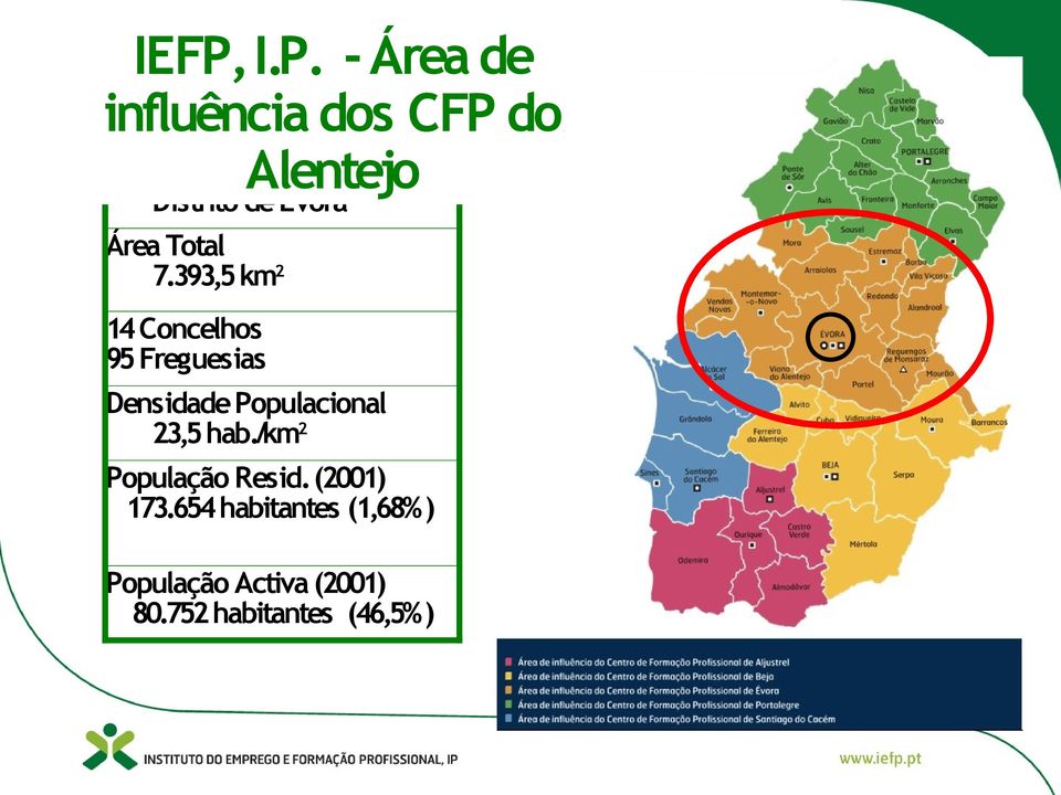 393,5 km2 14 Concelhos 95 Freguesias Densidade Populacional 23,5 hab.